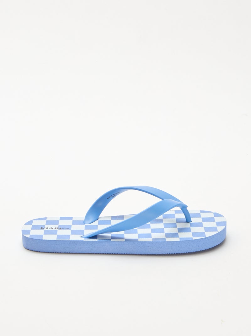 Chanclas con estampado Azul - Kiabi