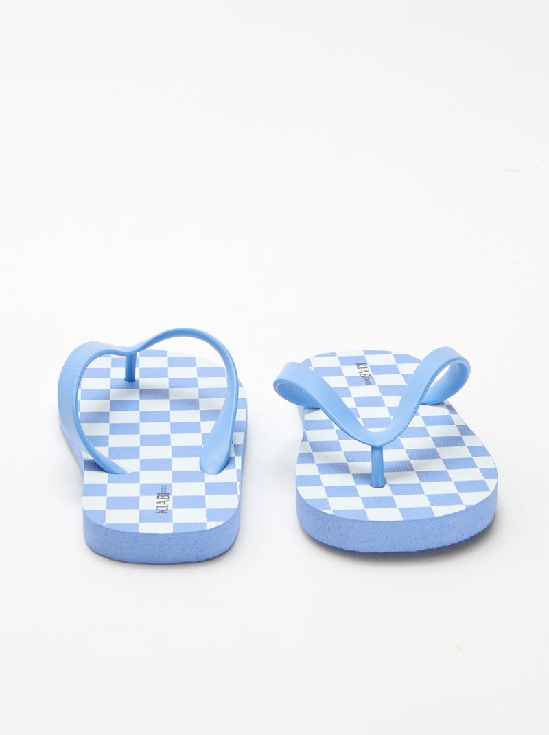 Chanclas con estampado Azul - Kiabi