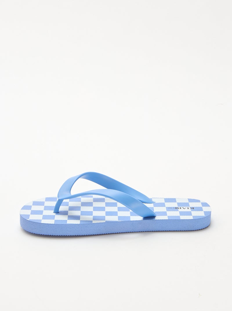 Chanclas con estampado Azul - Kiabi