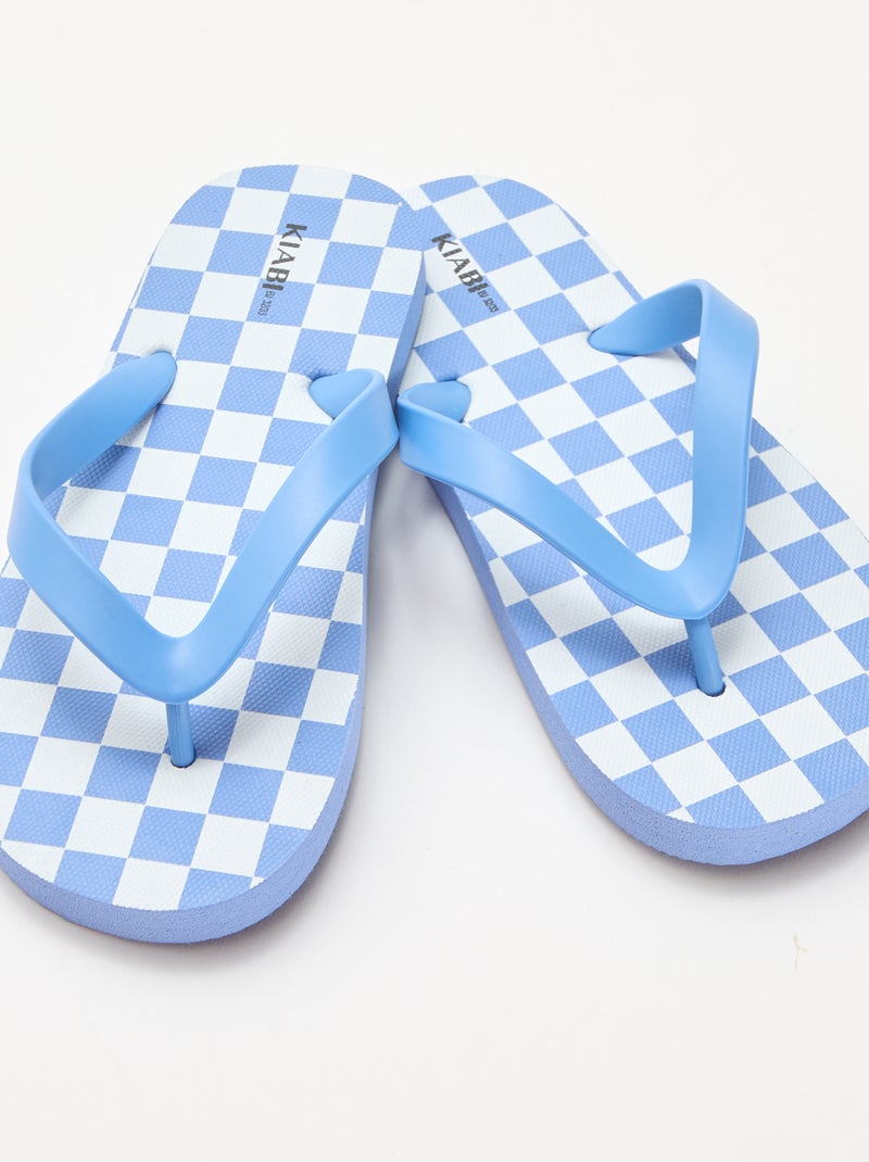 Chanclas con estampado Azul - Kiabi