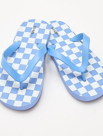 Chanclas con estampado de damero