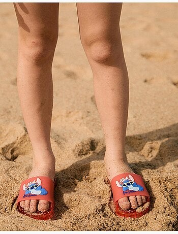 Chanclas con estampado de Stitch