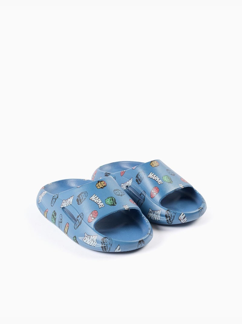 Chanclas con motivo de Marvel y suela antideslizante Azul Azul - Kiabi