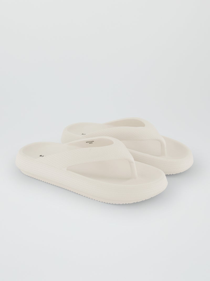 Chanclas con suela gruesa Beige - Kiabi
