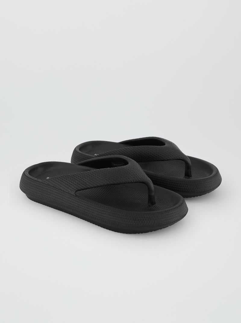 Chanclas con suela gruesa Negro - Kiabi