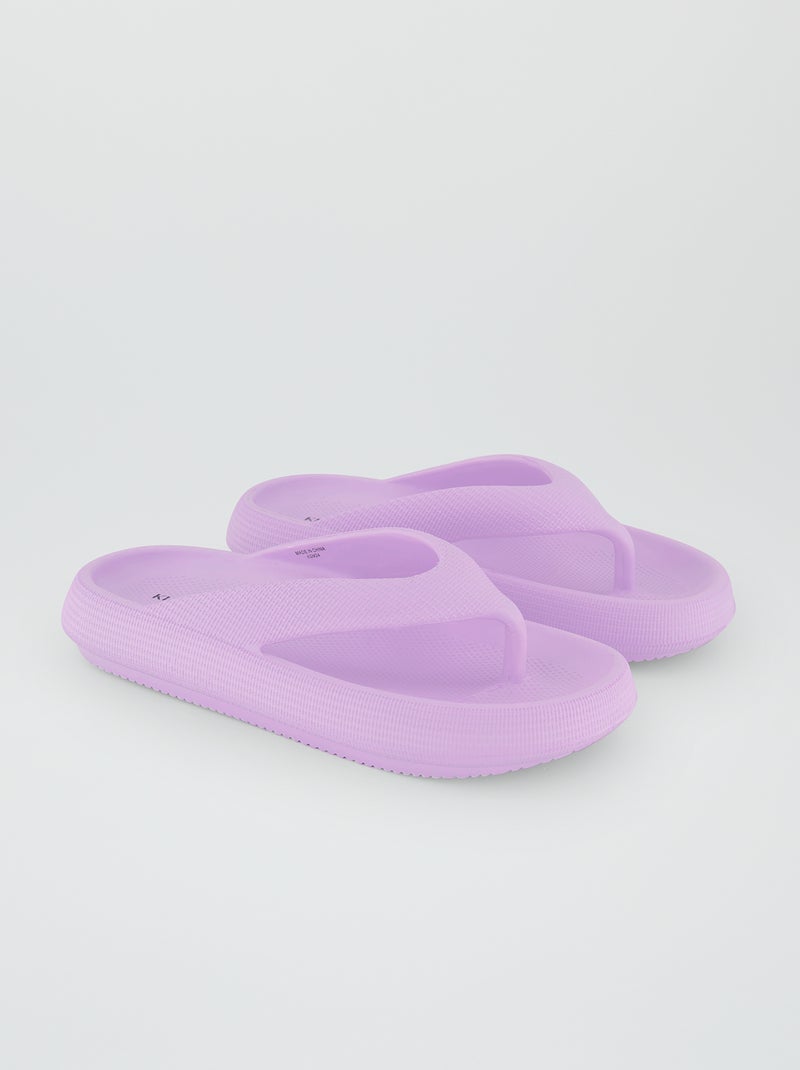 Chanclas con suela gruesa PURPURA - Kiabi