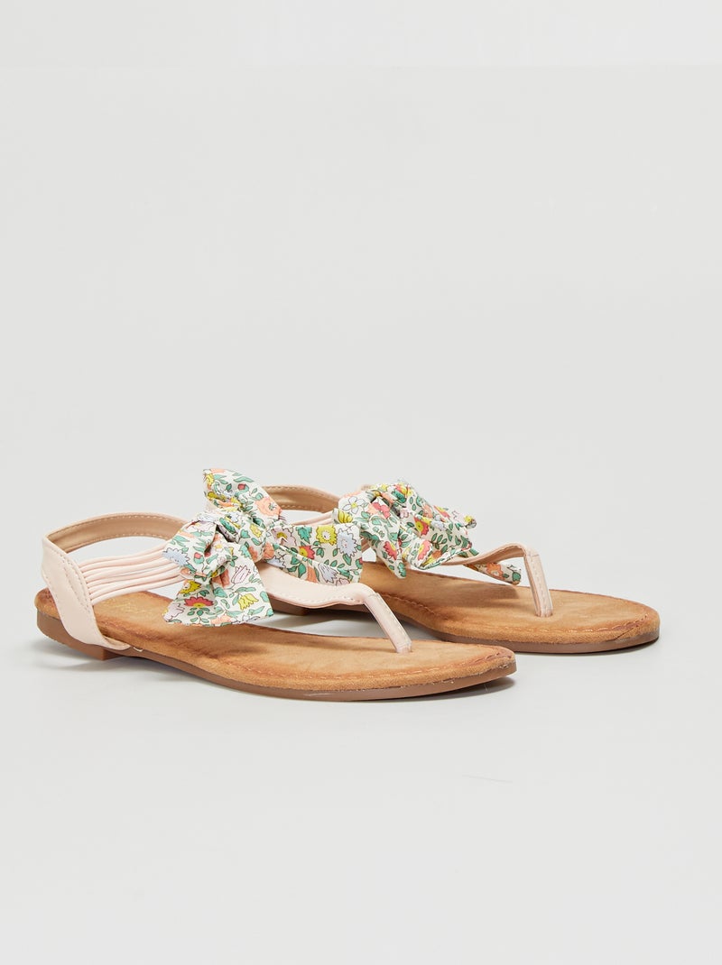 Chanclas con tira de sujeción BEIGE - Kiabi