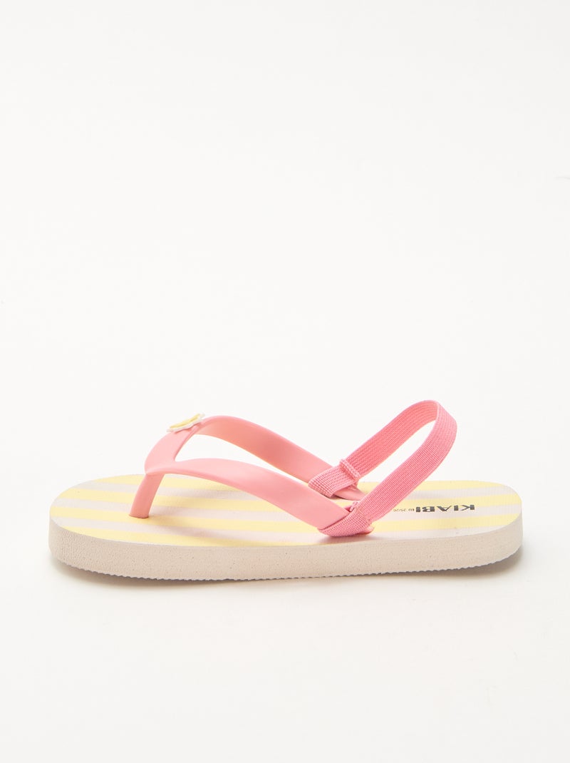 Chanclas con tira trasera Amarillo - Kiabi