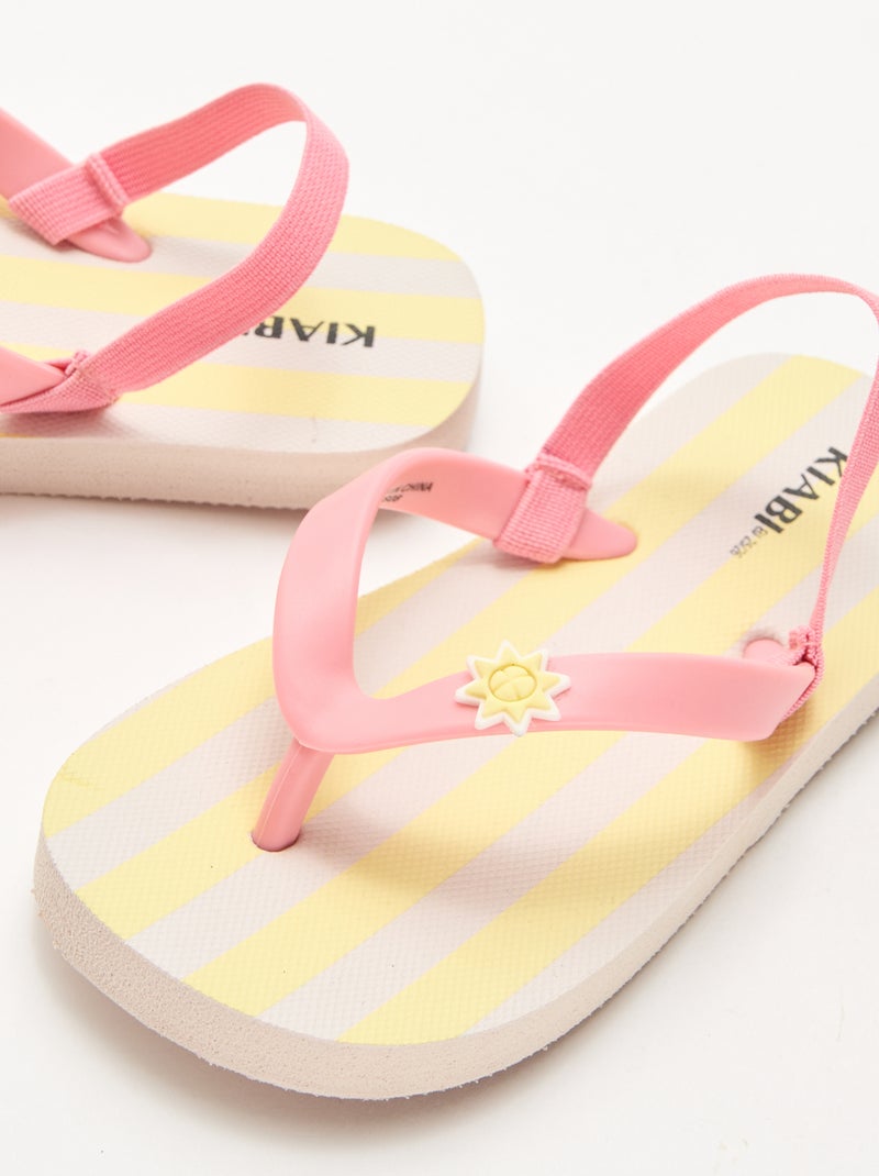 Chanclas con tira trasera Amarillo - Kiabi