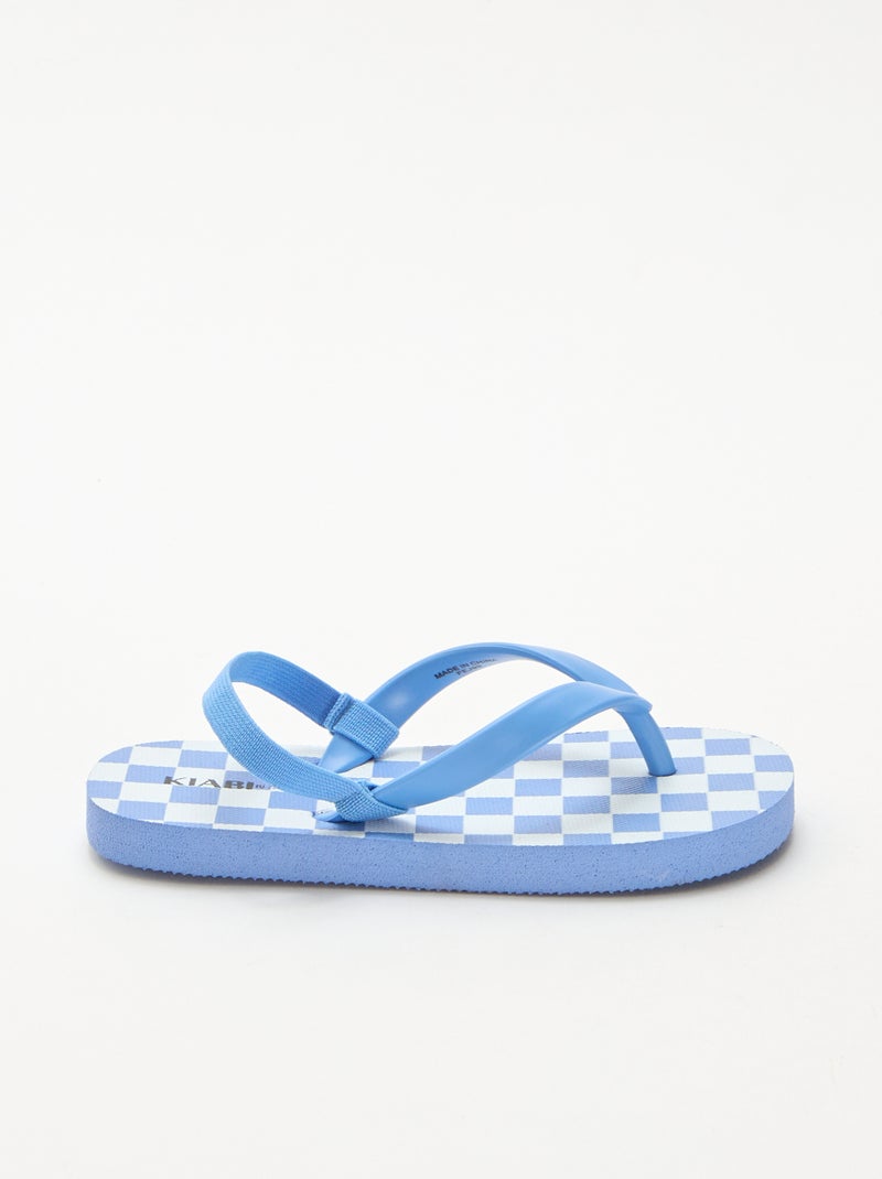 Chanclas con tira trasera Azul - Kiabi