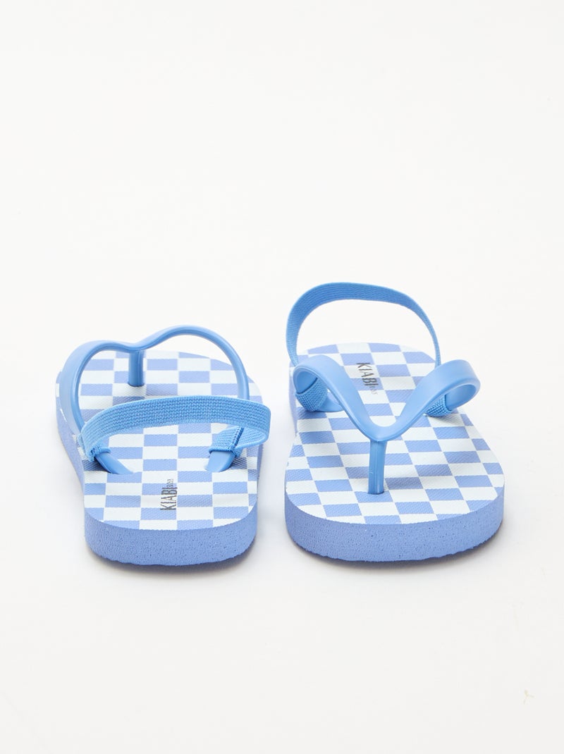 Chanclas con tira trasera Azul - Kiabi