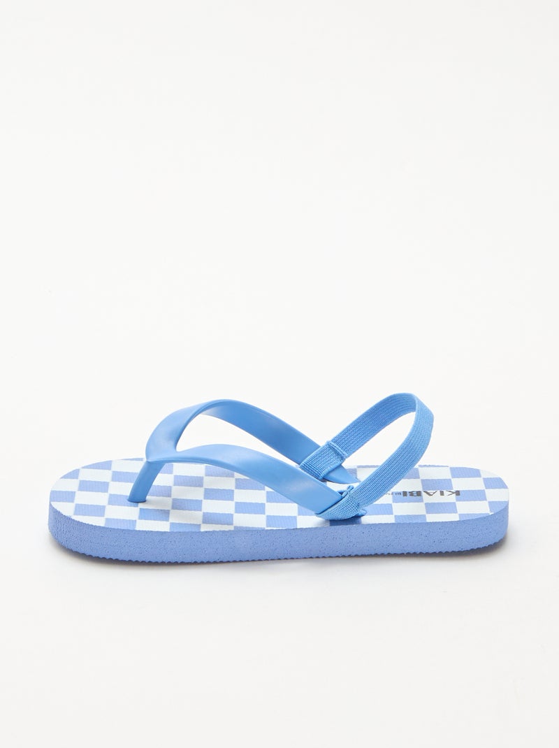 Chanclas con tira trasera Azul - Kiabi