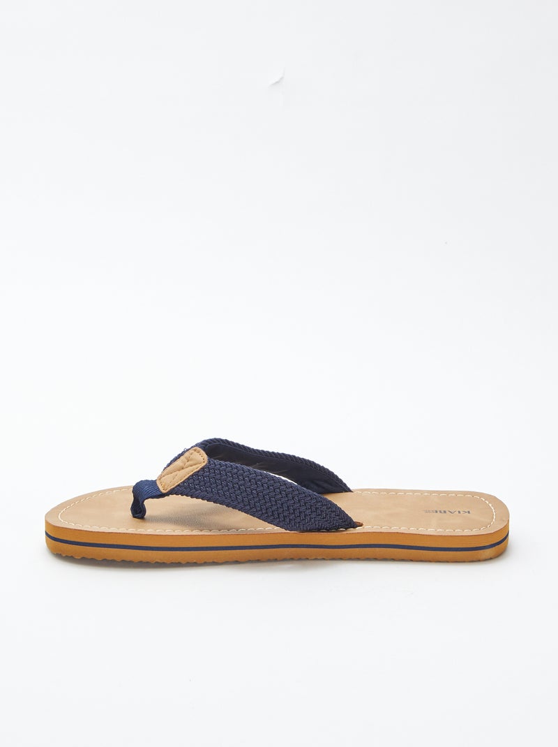 Chanclas con tiras de tela BEIGE - Kiabi