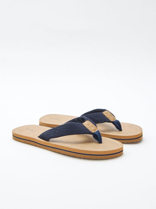 Chanclas con tiras textiles - Kiabi