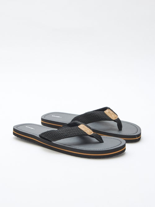 Chanclas con tiras textiles - Kiabi