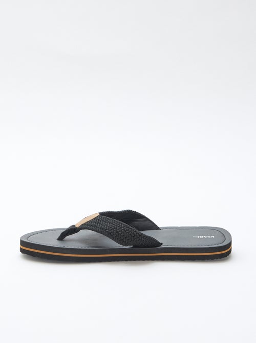 Chanclas con tiras textiles - Kiabi