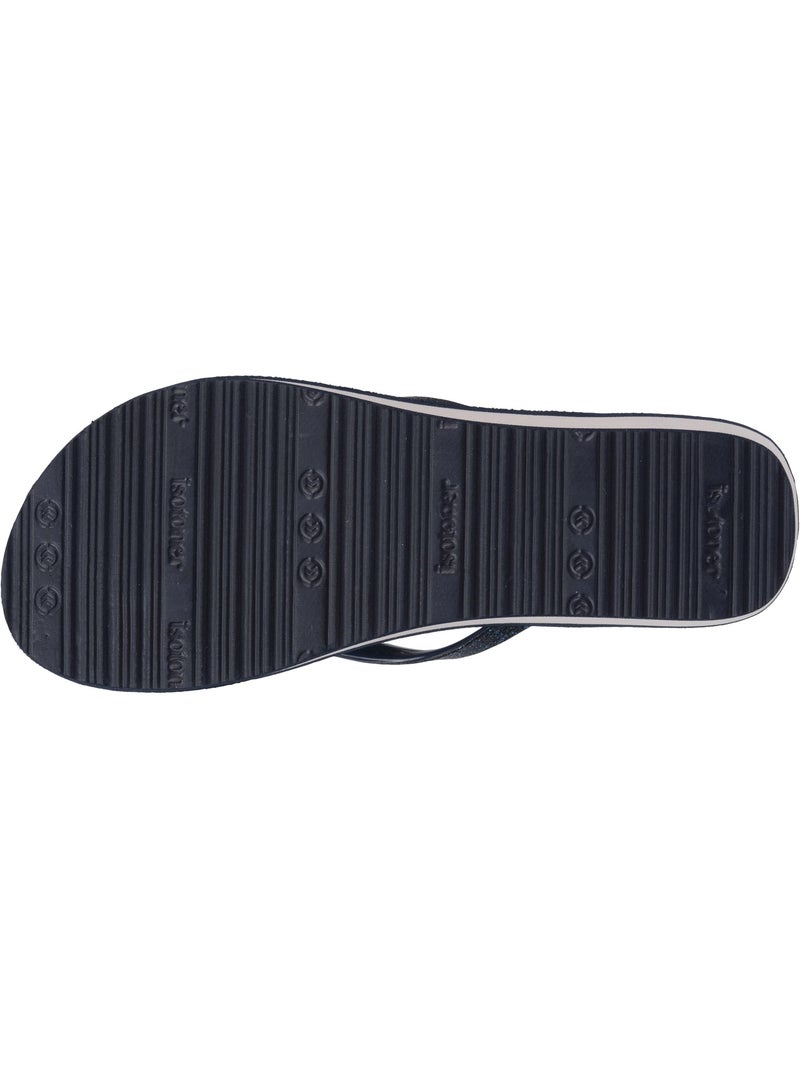 Chanclas con un tacón cómodo y ligero de 4 cm Azul marino - Kiabi