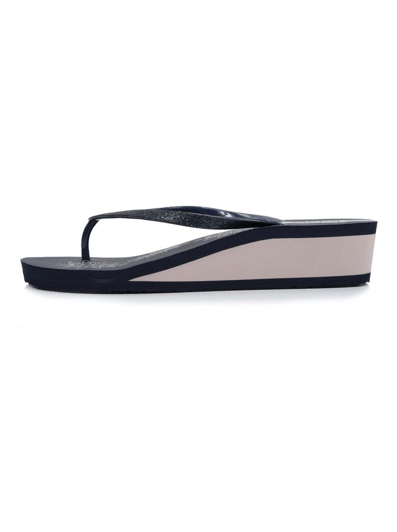 Chanclas con un tacón cómodo y ligero de 4 cm  Isotoner Azul marino - Kiabi