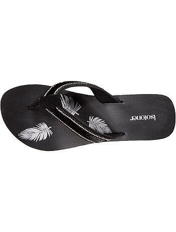 Chanclas Tacón de 4 cm, suela cómoda y ligera, sandalia de playa, sandalia de Isotoner