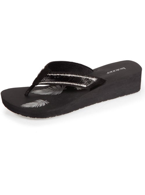 Chanclas con un tacón cómodo y ligero de 4 cm  Isotoner - Kiabi