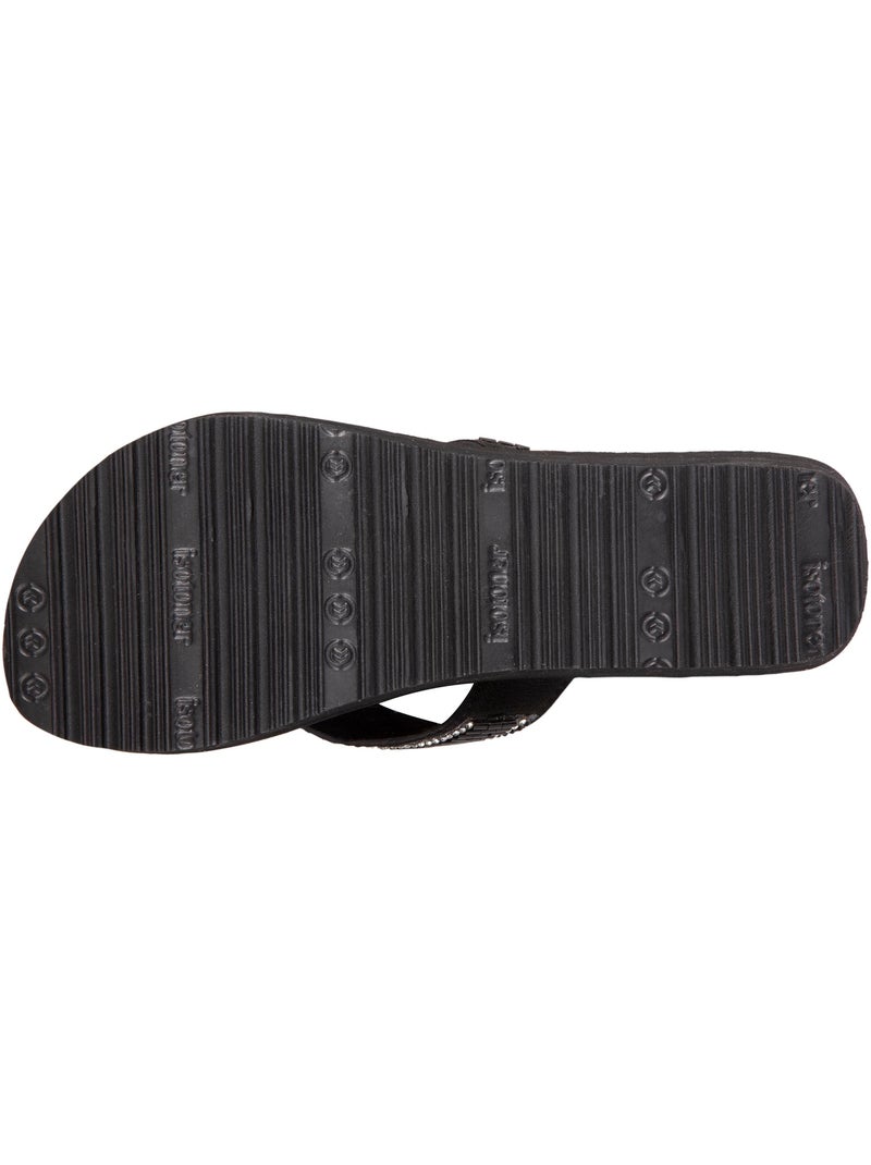 Chanclas con un tacón cómodo y ligero de 4 cm  Isotoner Negro - Kiabi