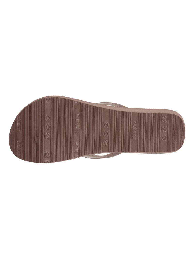 Chanclas con un tacón cómodo y ligero de 4 cm  Isotoner Taupe - Kiabi