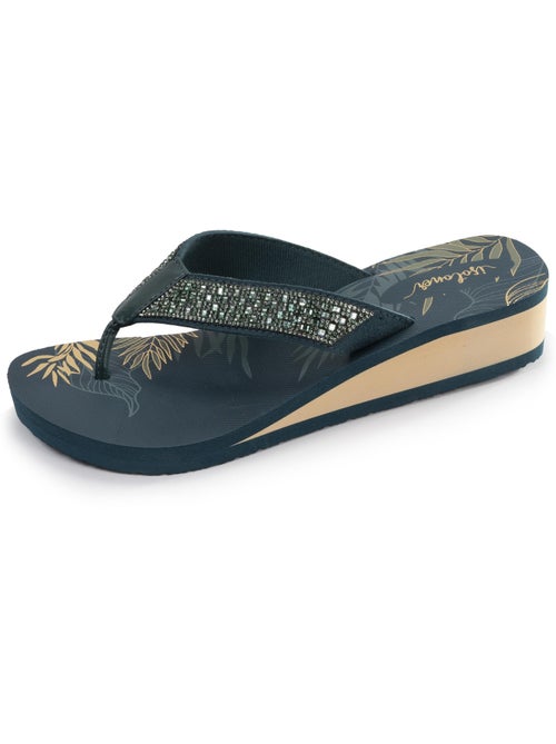 Chanclas con un tacón cómodo y ligero de 4 cm  Isotoner - Kiabi