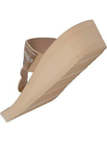 Chanclas con un tacón ultracómodo de 4 cm isotoner