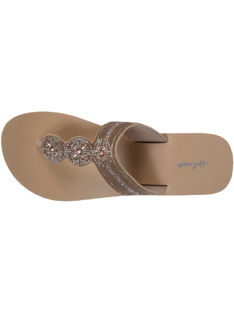 Chanclas con un tacón ultracómodo de 4 cm  isotoner Beige - Kiabi