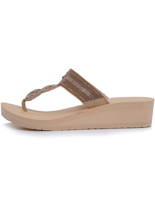 Chanclas con un tacón ultracómodo de 4 cm isotoner - Kiabi Chanclas con un tacón ultracómodo de 4 cm isotoner - Kiabi