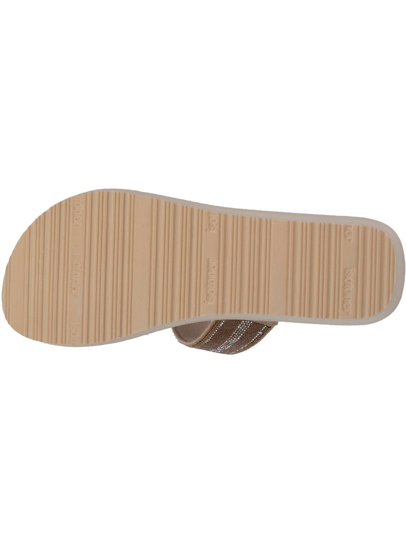 Chanclas con un tacón ultracómodo de 4 cm  isotoner Beige - Kiabi