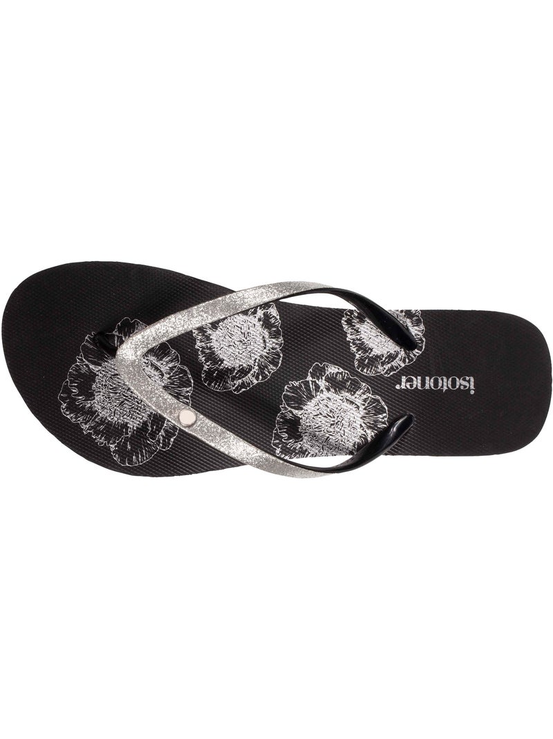 Chanclas con un tacón ultracómodo de 4 cm  isotoner Negro - Kiabi