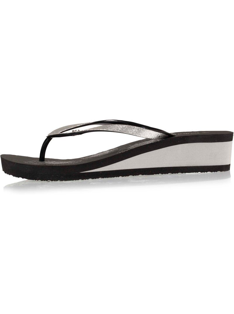Chanclas con un tacón ultracómodo de 4 cm  isotoner Negro - Kiabi