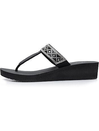 Chanclas con un tacón ultracómodo de 4 cm isotoner