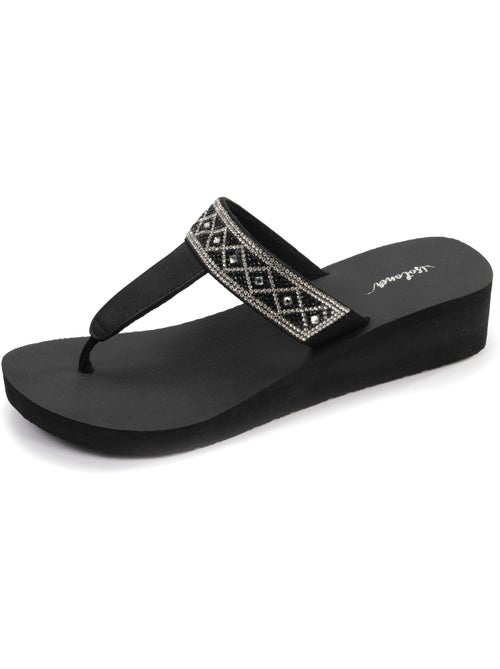 Chanclas con un tacón ultracómodo de 4 cm isotoner - Kiabi Chanclas con un tacón ultracómodo de 4 cm isotoner - Kiabi