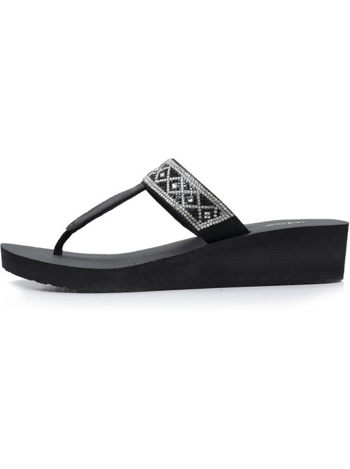 Chanclas con un tacón ultracómodo de 4 cm isotoner - Kiabi Chanclas con un tacón ultracómodo de 4 cm isotoner - Kiabi