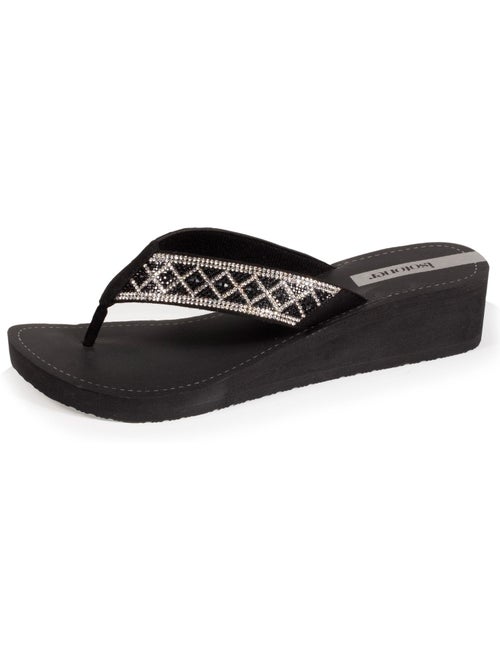 Chanclas con un tacón ultracómodo de 4 cm isotoner - Kiabi Chanclas con un tacón ultracómodo de 4 cm isotoner - Kiabi
