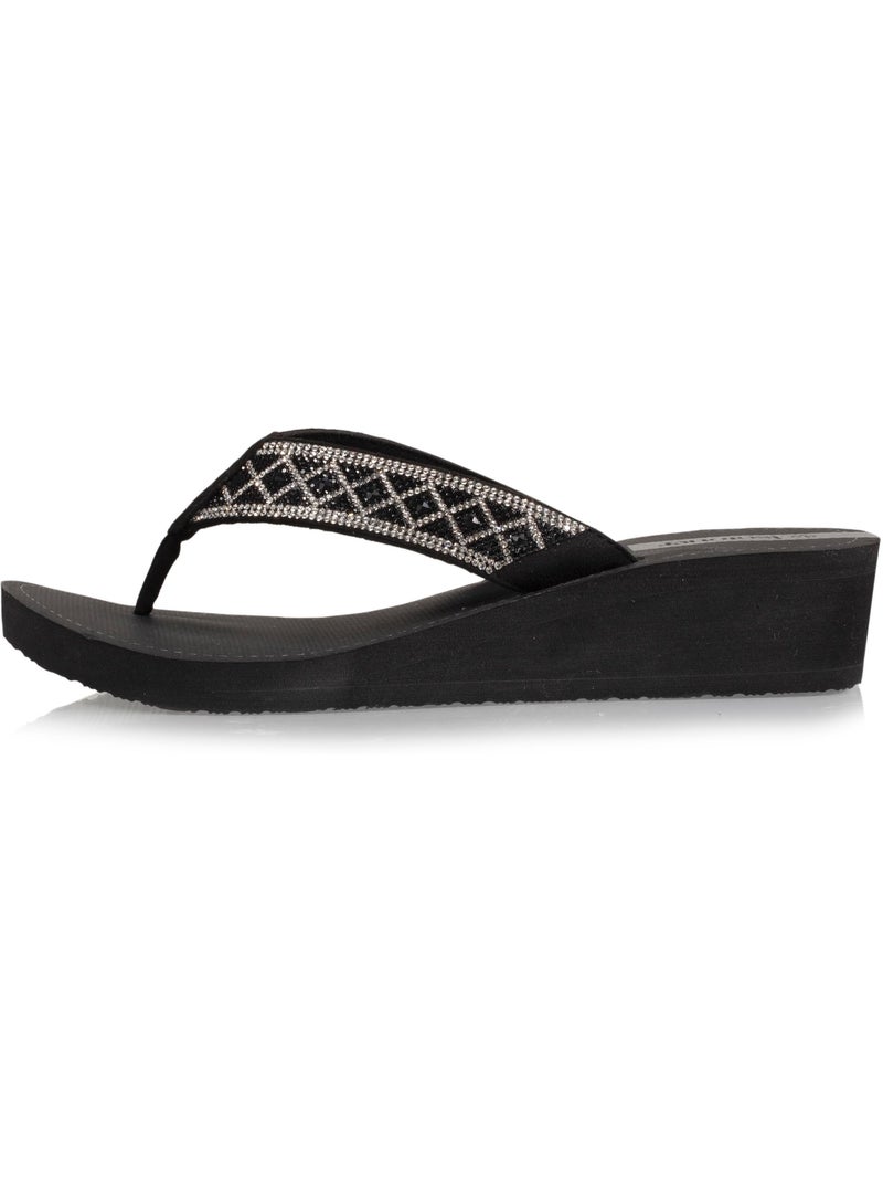 Chanclas con un tacón ultracómodo de 4 cm  isotoner Negro - Kiabi