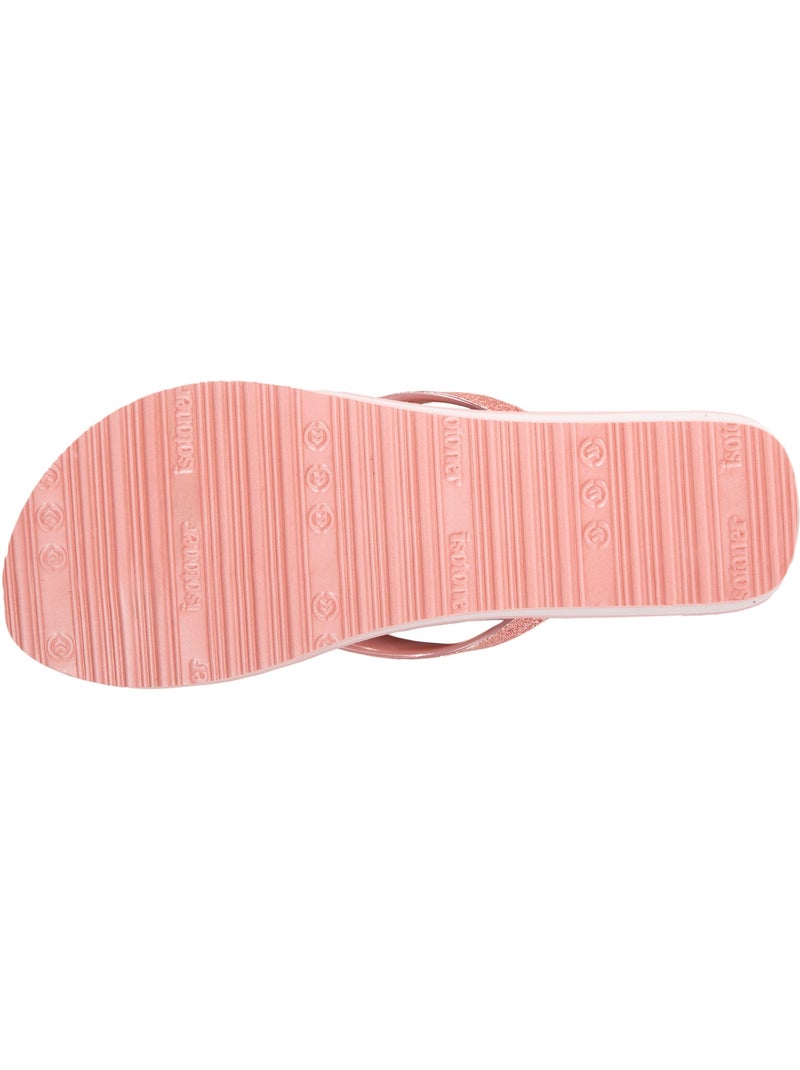 Chanclas con un tacón ultracómodo de 4 cm  isotoner Rosa - Kiabi