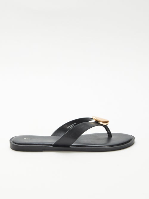 Chanclas de imitación con detalle metálico - Kiabi