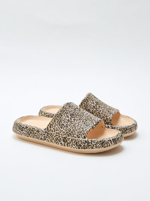 Chanclas de piscina con estampado de leopardo - Kiabi