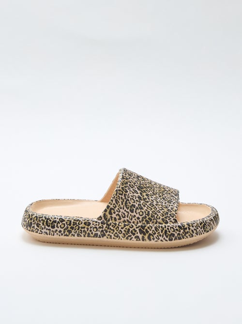 Chanclas de piscina con estampado de leopardo - Kiabi