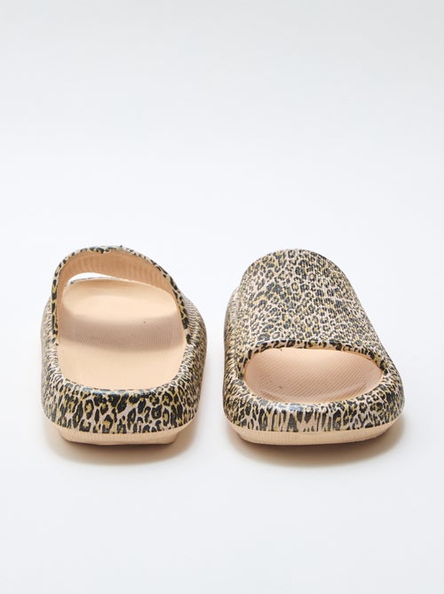 Chanclas de piscina con estampado de leopardo - Kiabi