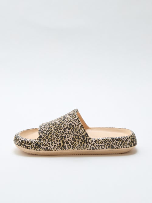Chanclas de piscina con estampado de leopardo - Kiabi