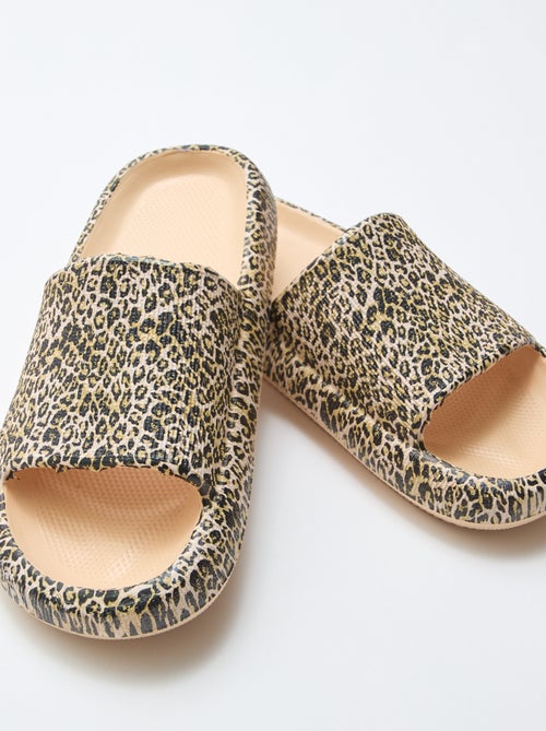 Chanclas de piscina con estampado de leopardo - Kiabi