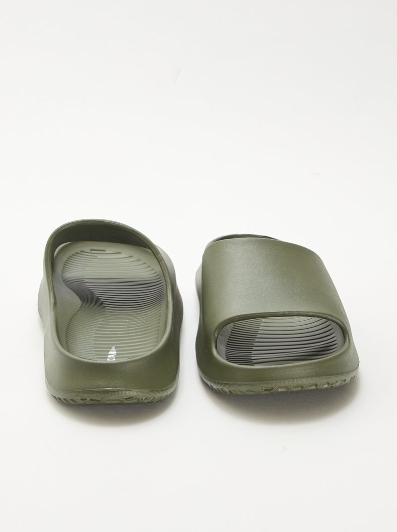 Chanclas de piscina con plataforma Kaki - Kiabi