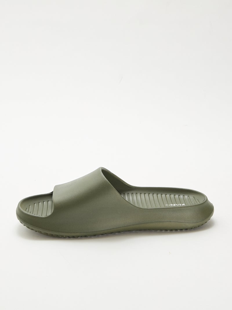 Chanclas de piscina con plataforma Kaki - Kiabi