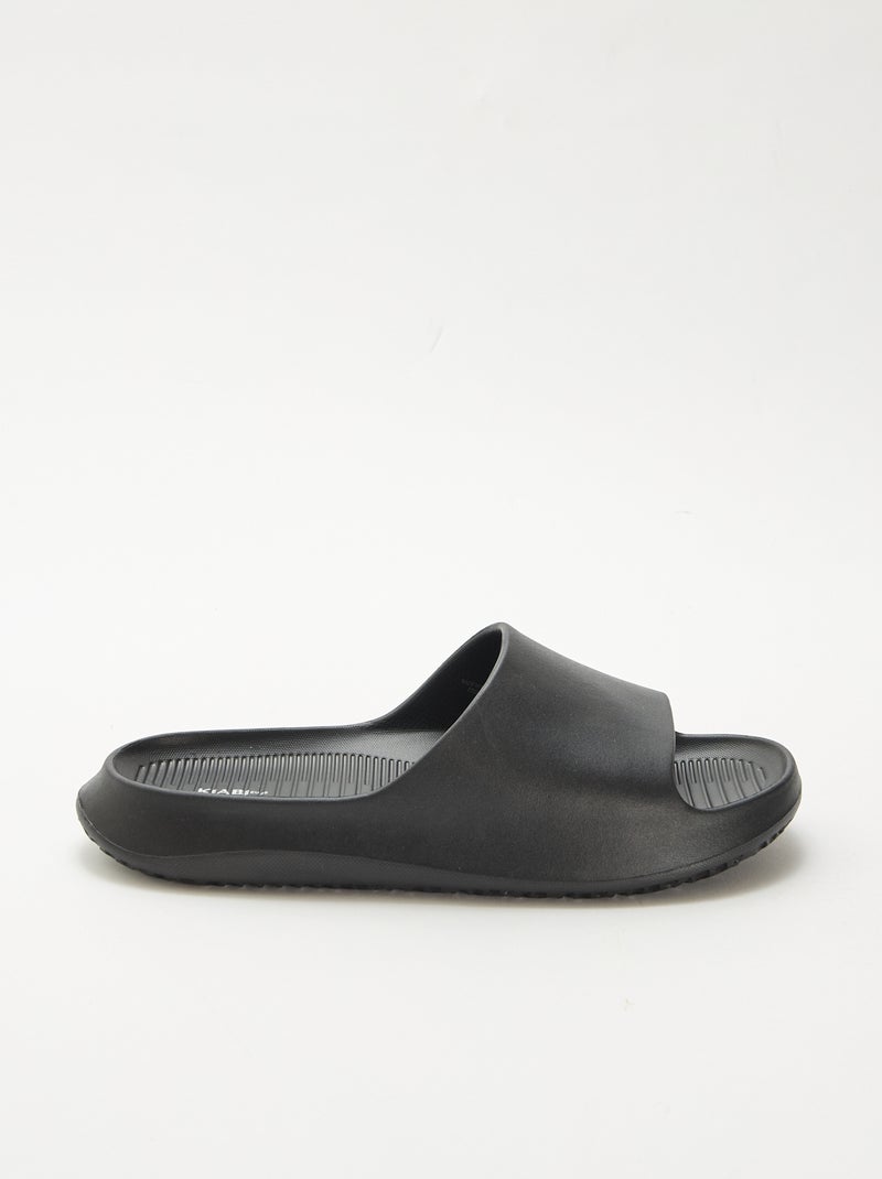 Chanclas de piscina con plataforma Negro - Kiabi