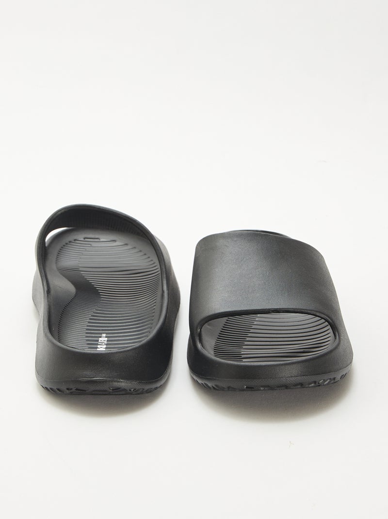 Chanclas de piscina con plataforma Negro - Kiabi