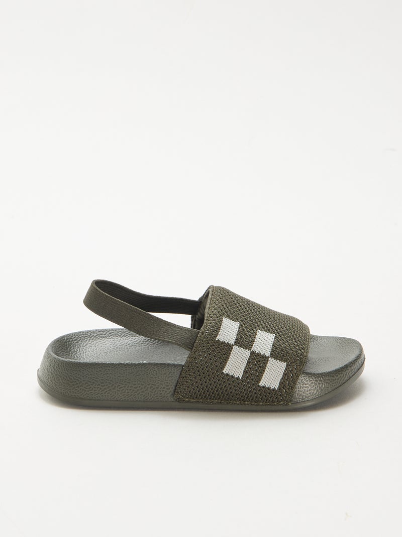 Chanclas de piscina elásticas Kaki - Kiabi